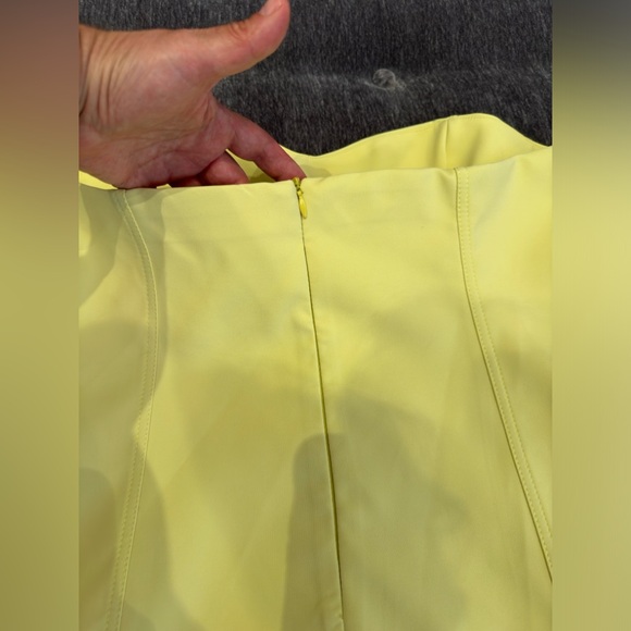 NWT Luxury Spring Summer Party Minimalist Zara Yellow Strapless Cutout Dress - Picture 12 of 12